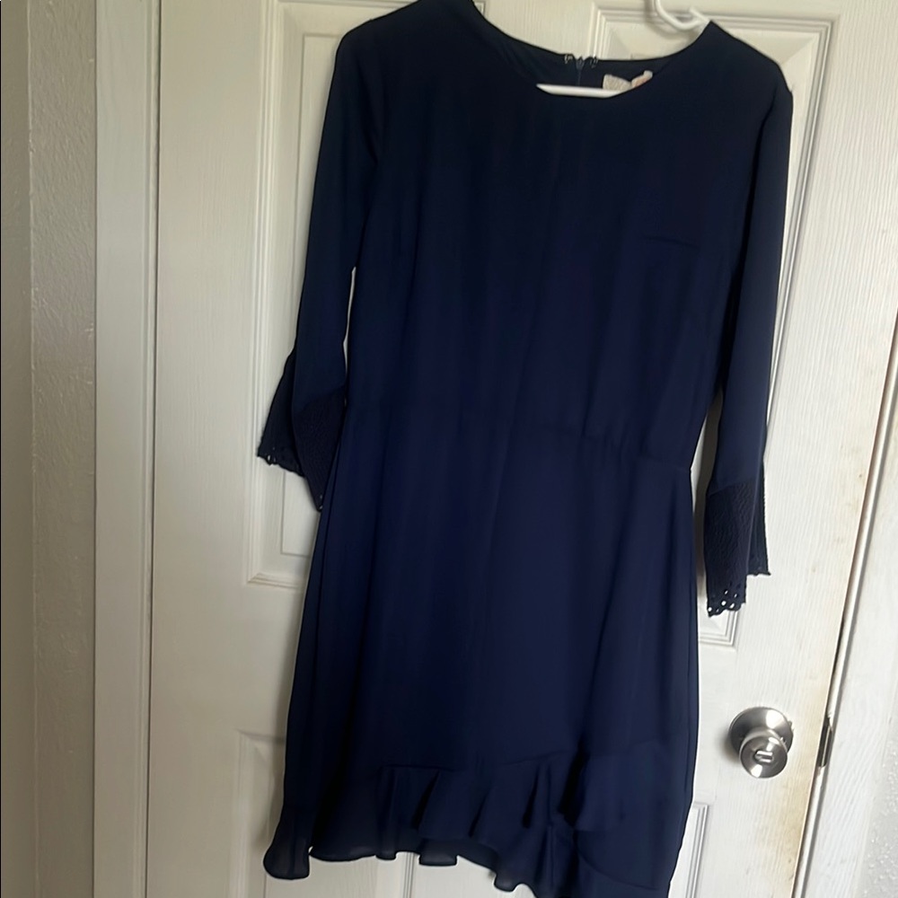 Gianni Bini Navy Bell Sleeve Dress